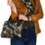 Gold Tropical Leaves Hawaii Mikioi Lei Shoulder Handbag Luxury Stylized - Polynesian Pride