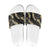 Gold Tropical Leaves Hawaii Mikioi Lei Slide Sandals Luxury Stylized - Polynesian Pride