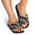 Gold Tropical Leaves Hawaii Mikioi Lei Slide Sandals Luxury Stylized - Polynesian Pride