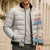 Beige Hawaii Lei Seashells Starfish Bomber Puffer Jacket Sandy Sylized - Polynesian Pride