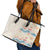 Beige Hawaii Lei Seashells Starfish Leather Tote Bag Sandy Sylized - Polynesian Pride