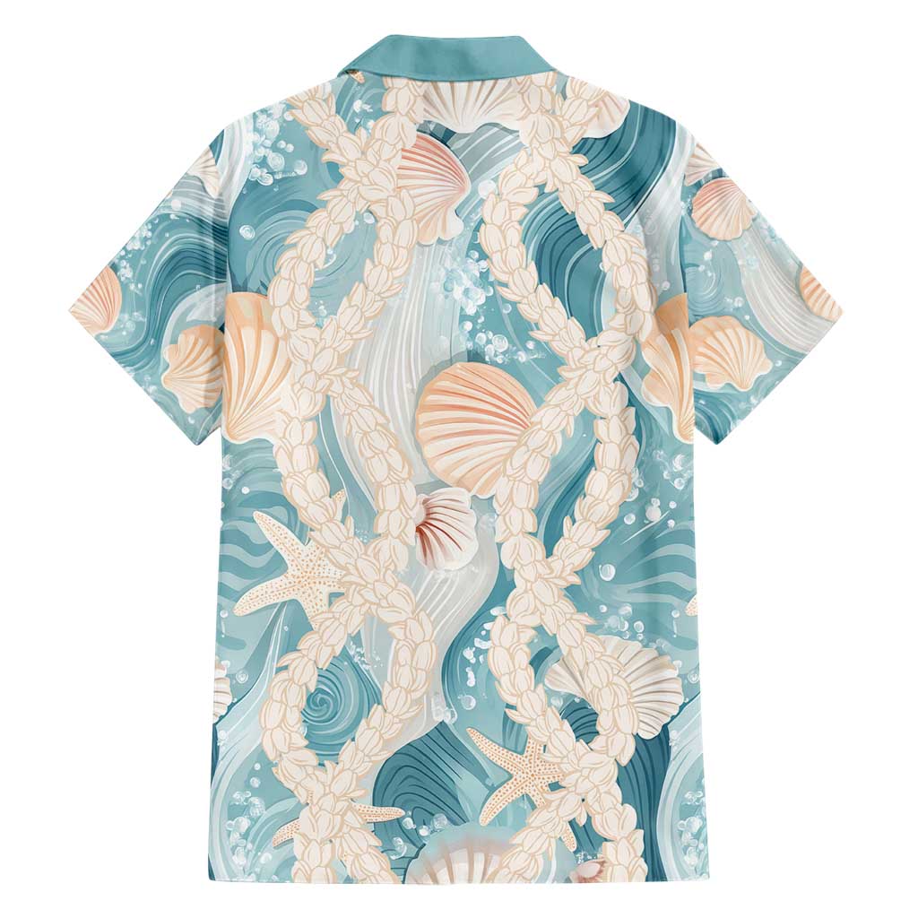 Hawaii Lei Seashells Starfish Family Matching Short Sleeve Bodycon Dress and Hawaiian Shirt Fresh Summer Vibe LT01 - Polynesian Pride