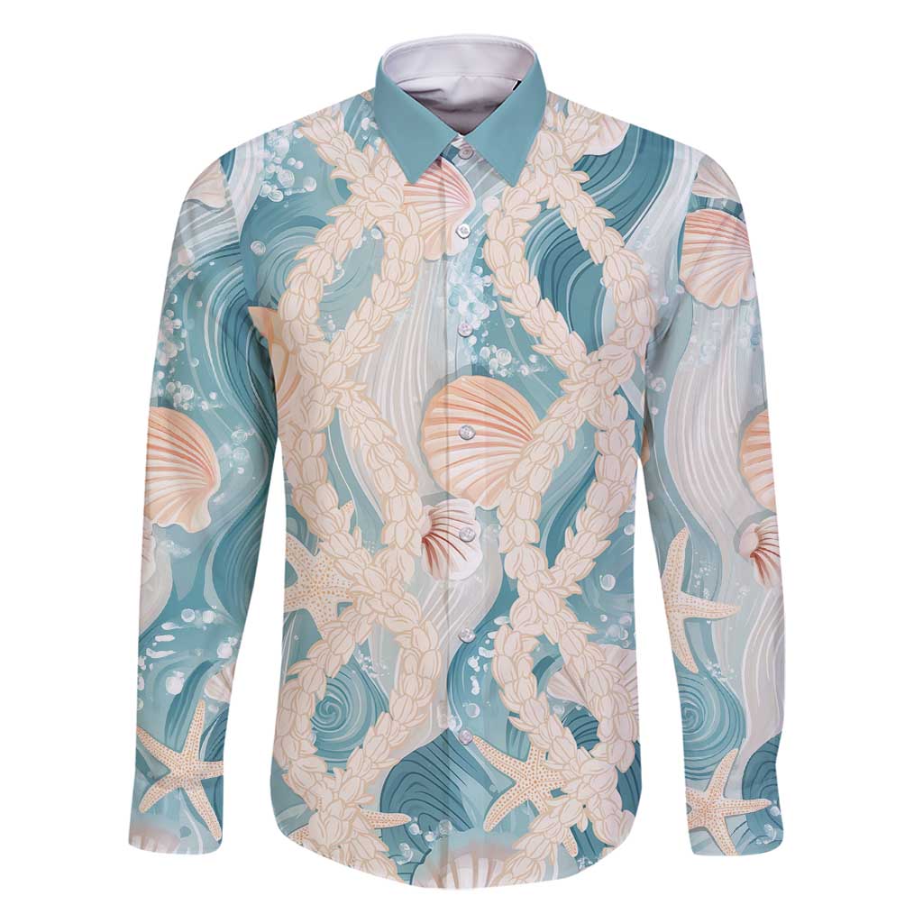 Hawaii Lei Seashells Starfish Family Matching Summer Maxi Dress and Hawaiian Shirt Fresh Summer Vibe - Polynesian Pride