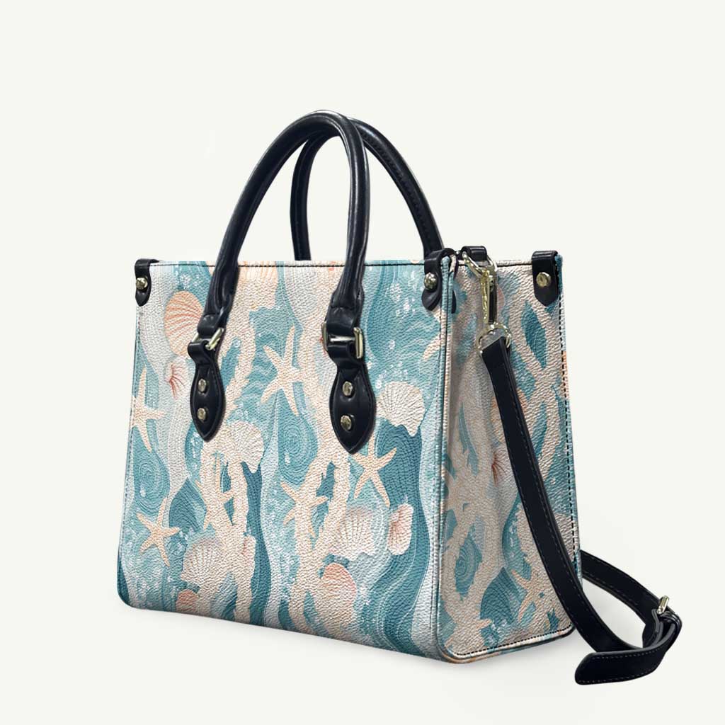 Hawaii Lei Seashells Starfish Leather Bag Fresh Summer Vibe - Polynesian Pride