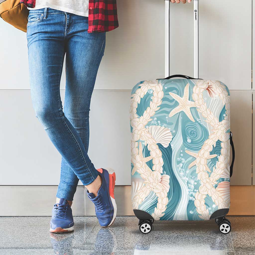Hawaii Lei Seashells Starfish Luggage Cover Fresh Summer Vibe - Polynesian Pride