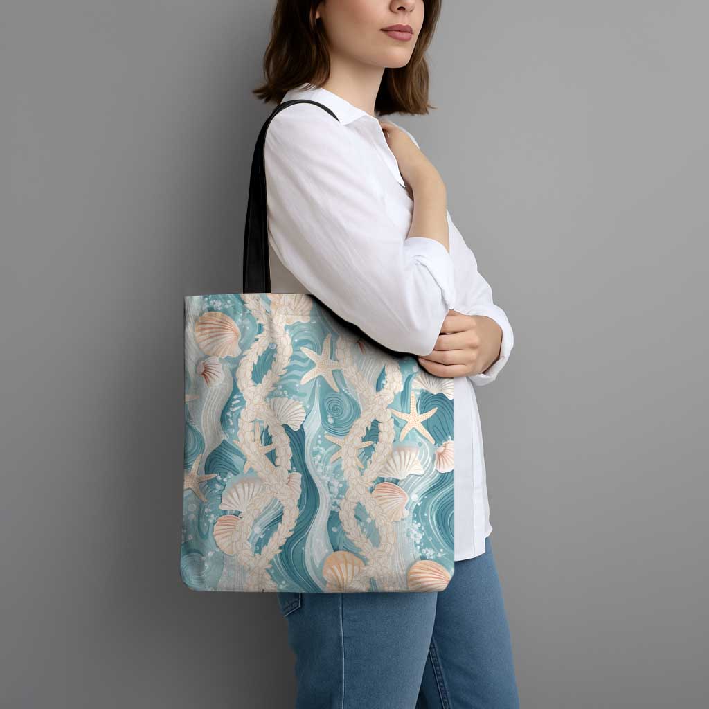 Hawaii Lei Seashells Starfish Tote Bag Fresh Summer Vibe - Polynesian Pride