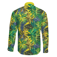 Hawaii Summer Tropical Leaves Family Matching Long Sleeve Bodycon Dress and Hawaiian Shirt LT01 - Polynesian Pride