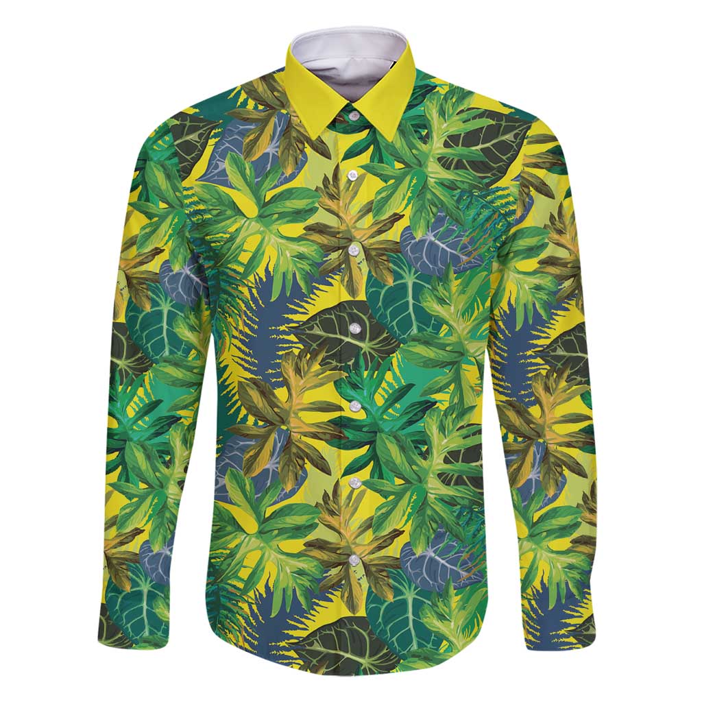 Hawaii Summer Tropical Leaves Family Matching Tank Maxi Dress and Hawaiian Shirt - Polynesian Pride