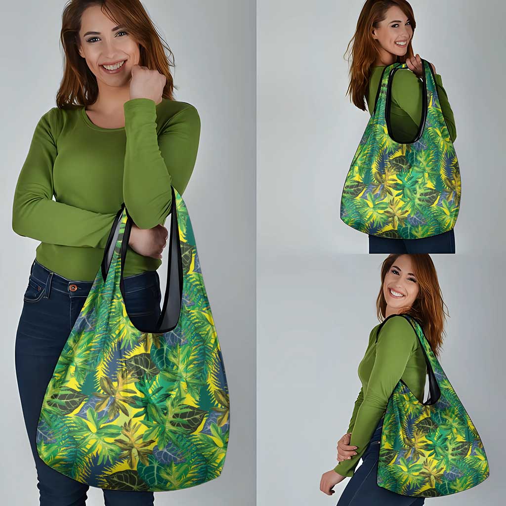 Hawaii Summer Tropical Leaves Grocery Bag - Polynesian Pride