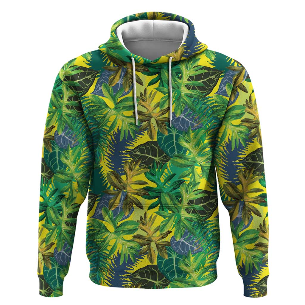 Hawaii Summer Tropical Leaves Hoodie - Polynesian Pride