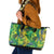 Hawaii Summer Tropical Leaves Leather Tote Bag - Polynesian Pride
