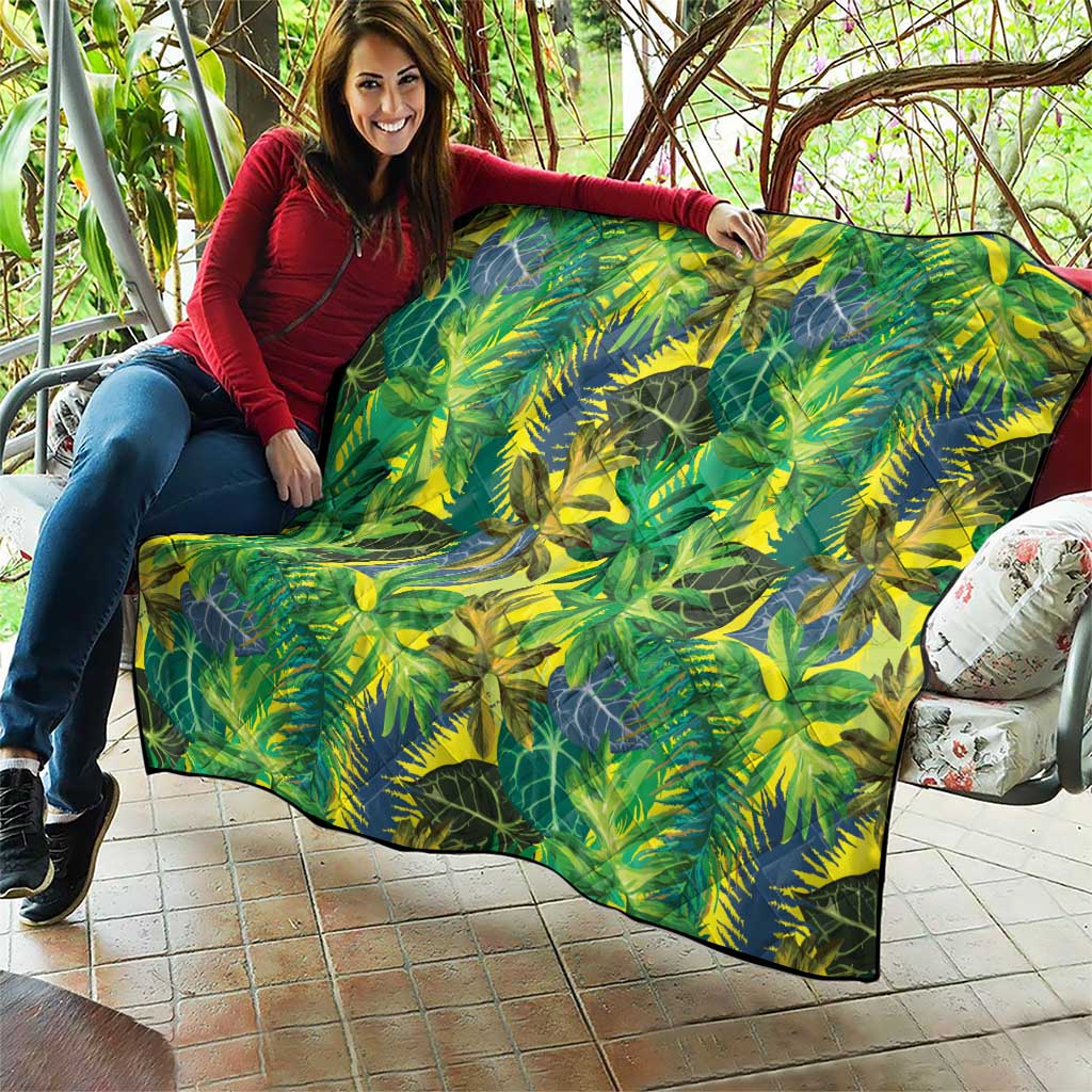 Hawaii Summer Tropical Leaves Quilt - Polynesian Pride