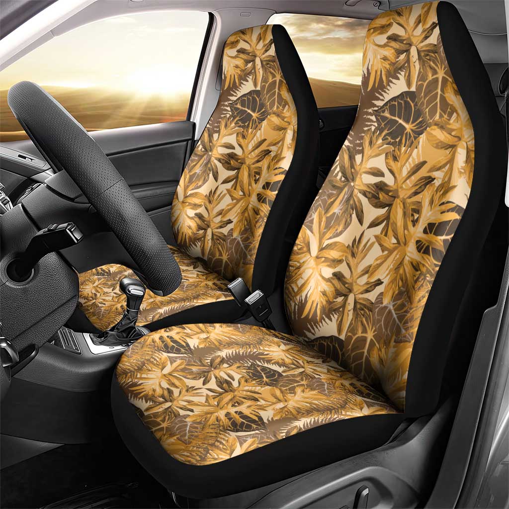 Hawaii Gold Tropical Leaves Car Seat Cover - Polynesian Pride