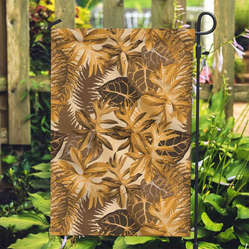 Hawaii Gold Tropical Leaves Garden Flag - Polynesian Pride