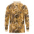 Hawaii Gold Tropical Leaves Long Sleeve Polo Shirt - Polynesian Pride