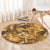 Hawaii Gold Tropical Leaves Round Carpet - Polynesian Pride