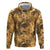 Hawaii Gold Tropical Leaves Zip Hoodie - Polynesian Pride