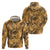 Hawaii Gold Tropical Leaves Zip Hoodie - Polynesian Pride