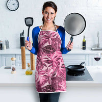 Hawaii Pink Tropical Leaves Apron - Polynesian Pride
