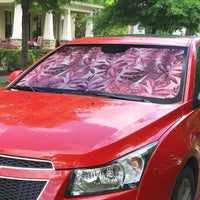 Hawaii Pink Tropical Leaves Auto Sun Shade - Polynesian Pride