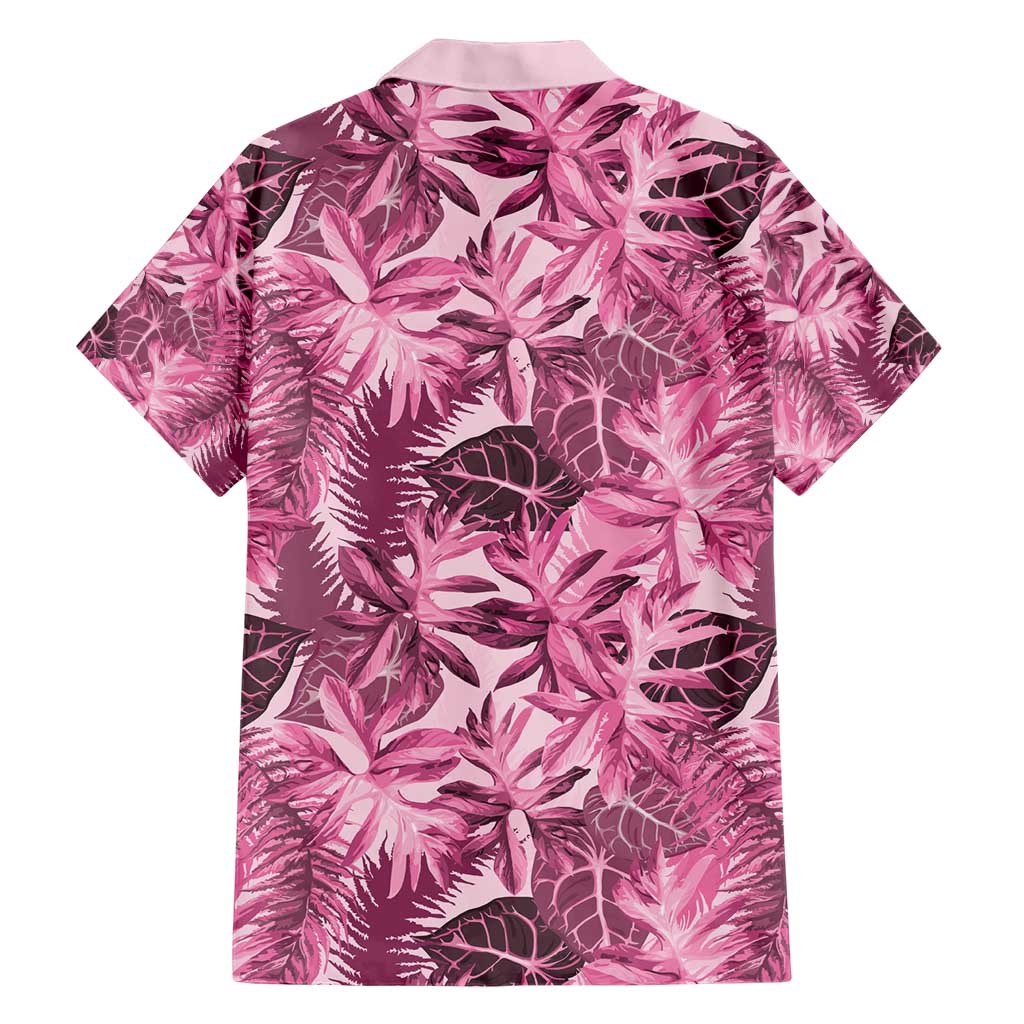 Hawaii Pink Tropical Leaves Hawaiian Shirt - Polynesian Pride