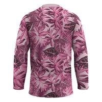 Hawaii Pink Tropical Leaves Hockey Jersey - Polynesian Pride