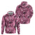 Hawaii Pink Tropical Leaves Hoodie - Polynesian Pride