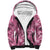 Hawaii Pink Tropical Leaves Sherpa Hoodie - Polynesian Pride