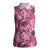 Hawaii Pink Tropical Leaves Women Sleeveless Polo Shirt - Polynesian Pride