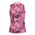 Hawaii Pink Tropical Leaves Women Sleeveless Polo Shirt - Polynesian Pride