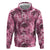 Hawaii Pink Tropical Leaves Zip Hoodie - Polynesian Pride