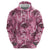 Hawaii Pink Tropical Leaves Zip Hoodie - Polynesian Pride