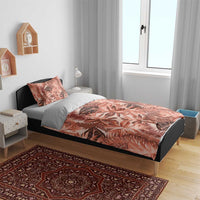 Hawaii Red Brown Tropical Leaves Bedding Set - Polynesian Pride
