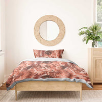Hawaii Red Brown Tropical Leaves Bedding Set - Polynesian Pride