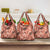 Hawaii Red Brown Tropical Leaves Grocery Bag - Polynesian Pride