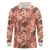 Hawaii Red Brown Tropical Leaves Long Sleeve Polo Shirt - Polynesian Pride