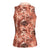Hawaii Red Brown Tropical Leaves Women Sleeveless Polo Shirt - Polynesian Pride
