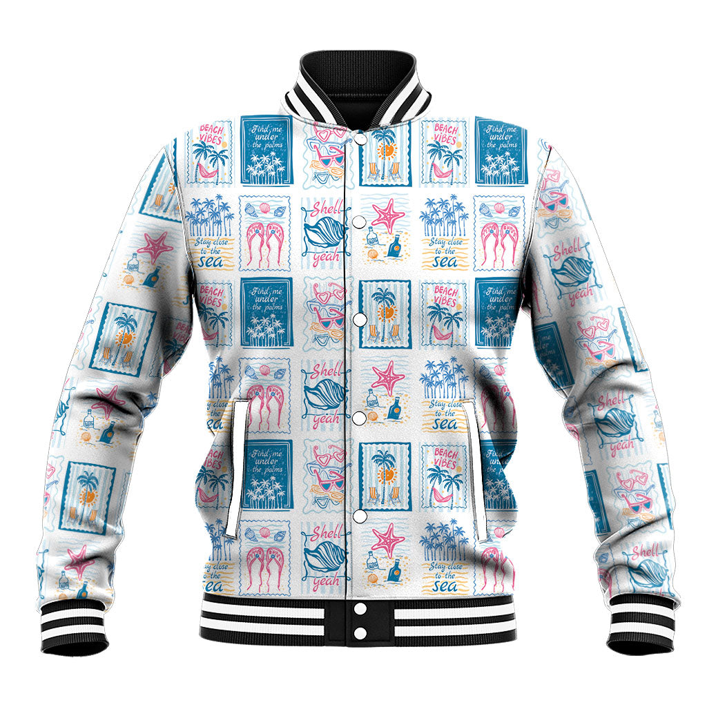 Hawaii Coastal Summer Postcard Baseball Jacket LT01 Unisex Multicolor - Polynesian Pride