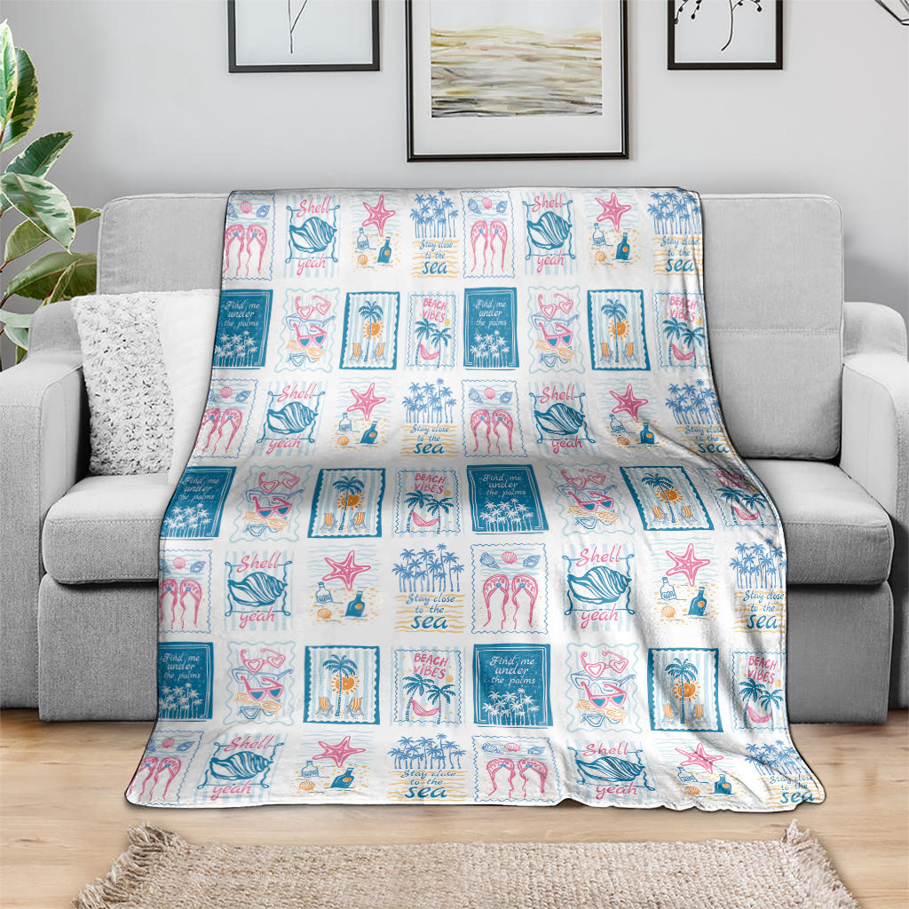 Hawaii Coastal Summer Postcard Blanket LT01 - Polynesian Pride