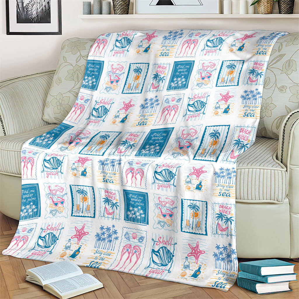 Hawaii Coastal Summer Postcard Blanket LT01 - Polynesian Pride