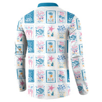 Hawaii Coastal Summer Postcard Button Sweatshirt LT01 - Polynesian Pride