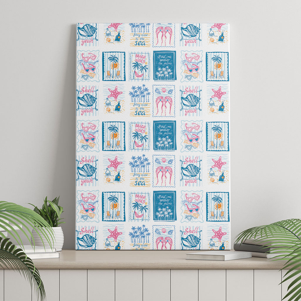 Hawaii Coastal Summer Postcard Canvas Wall Art LT01 - Polynesian Pride