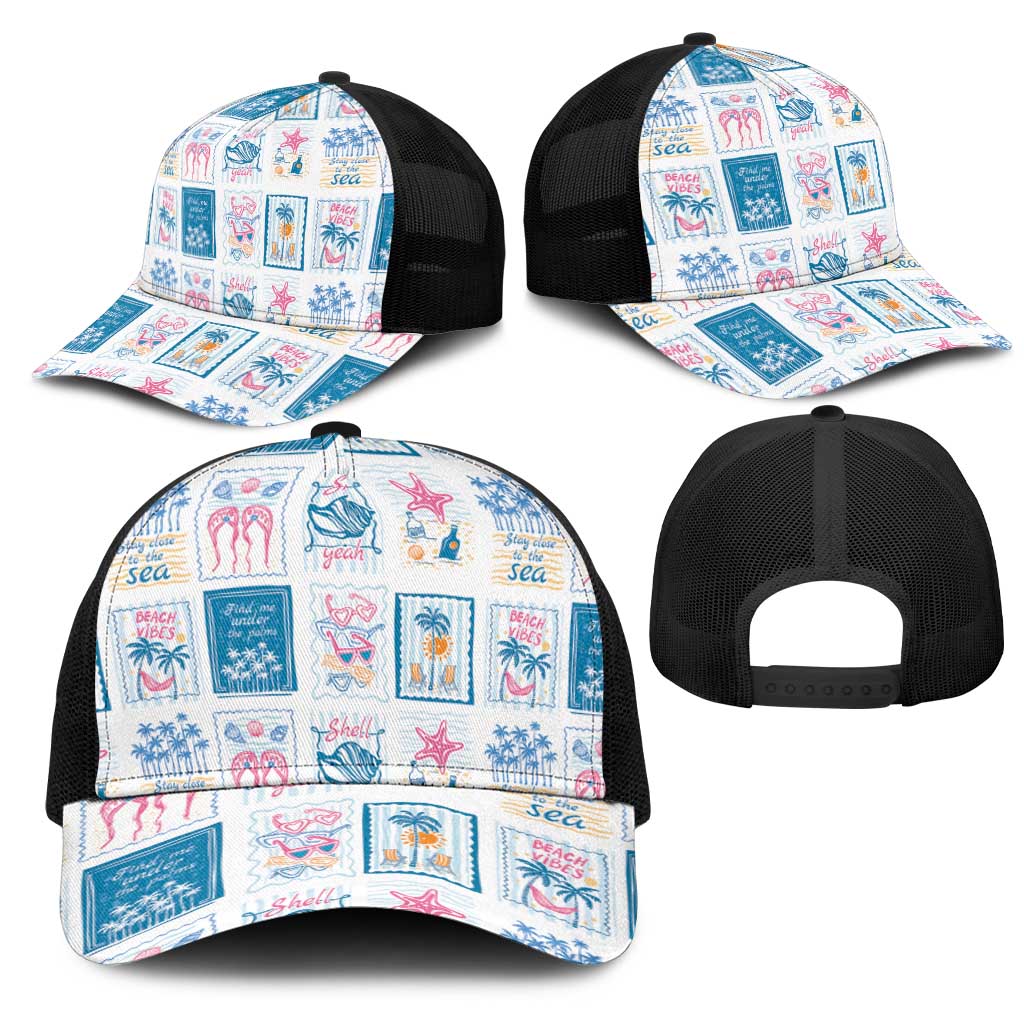 Hawaii Coastal Summer Postcard Mesh Trucker Cap LT01 - Polynesian Pride