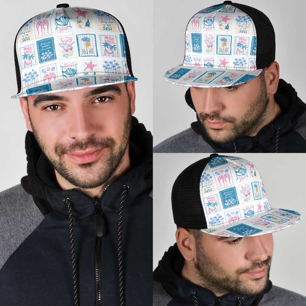 Hawaii Coastal Summer Postcard Mesh Trucker Cap LT01 - Polynesian Pride