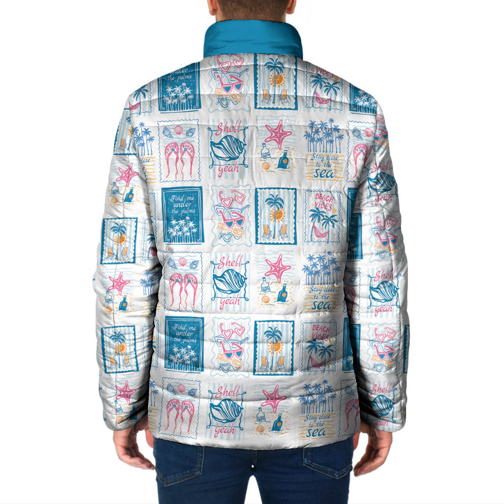Hawaii Coastal Summer Postcard Padded Jacket LT01 - Polynesian Pride
