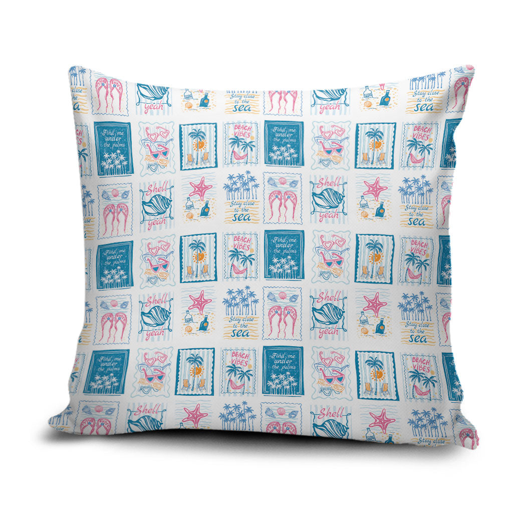 Hawaii Coastal Summer Postcard Pillow Cover LT01 Multicolor - Polynesian Pride