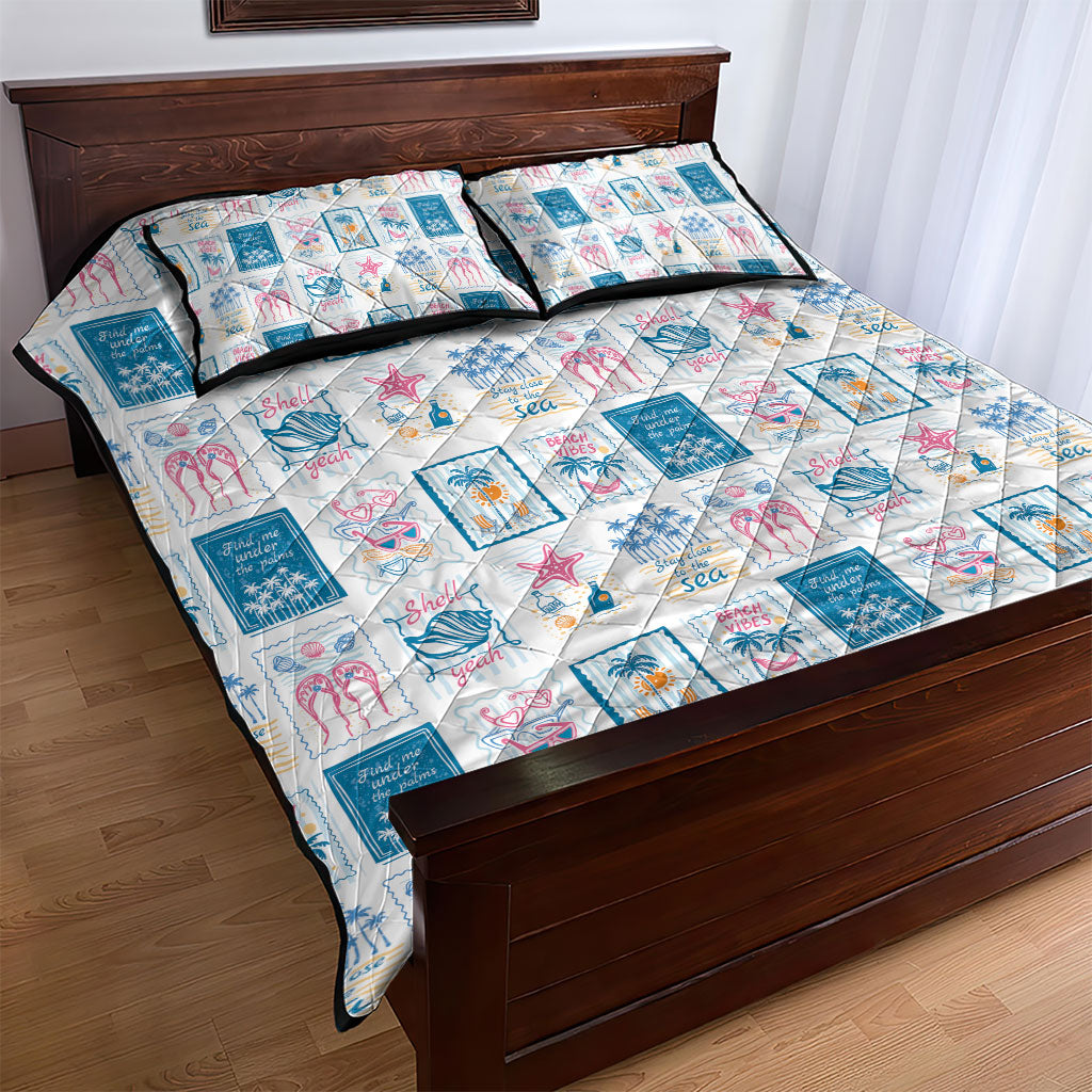Hawaii Coastal Summer Postcard Quilt Bed Set LT01 - Polynesian Pride