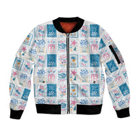 Hawaii Coastal Summer Postcard Sleeve Zip Bomber Jacket LT01 Unisex Multicolor - Polynesian Pride