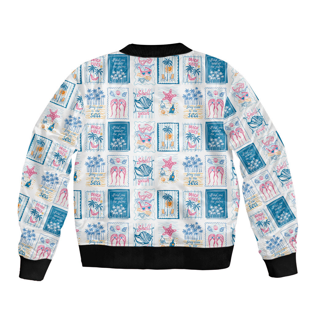Hawaii Coastal Summer Postcard Sleeve Zip Bomber Jacket LT01 - Polynesian Pride