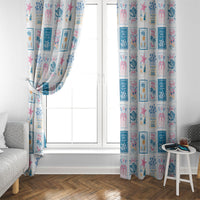 Hawaii Coastal Summer Postcard Window Curtain LT01 - Polynesian Pride